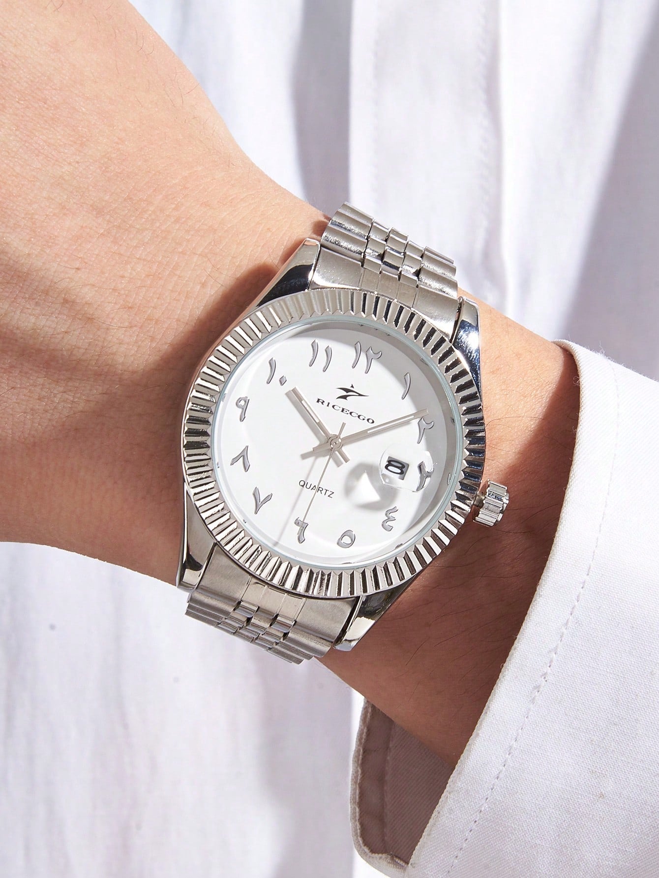 Arabic Pearl Watch - Pure White Dial