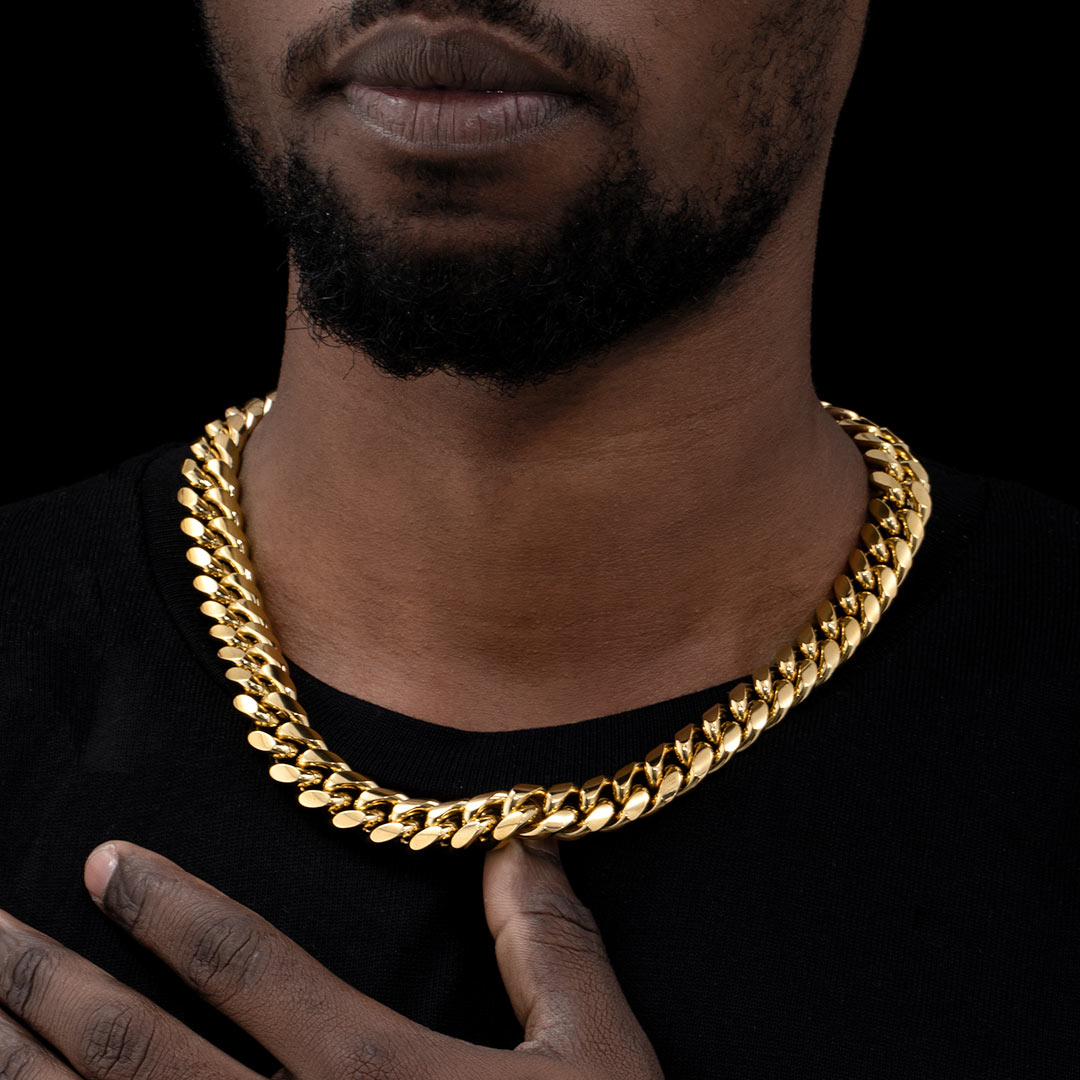 Homoxa 16mm Stainless Steel Cuban Link Chain