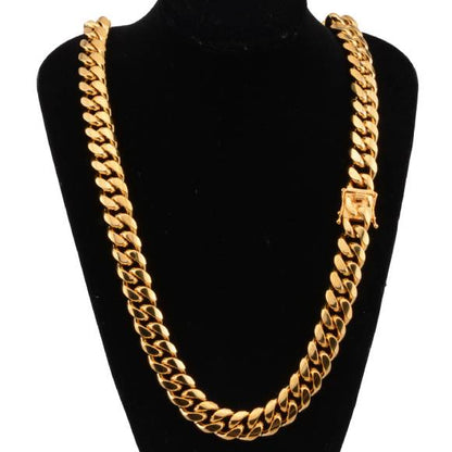 Homoxa 16mm Stainless Steel Cuban Link Chain