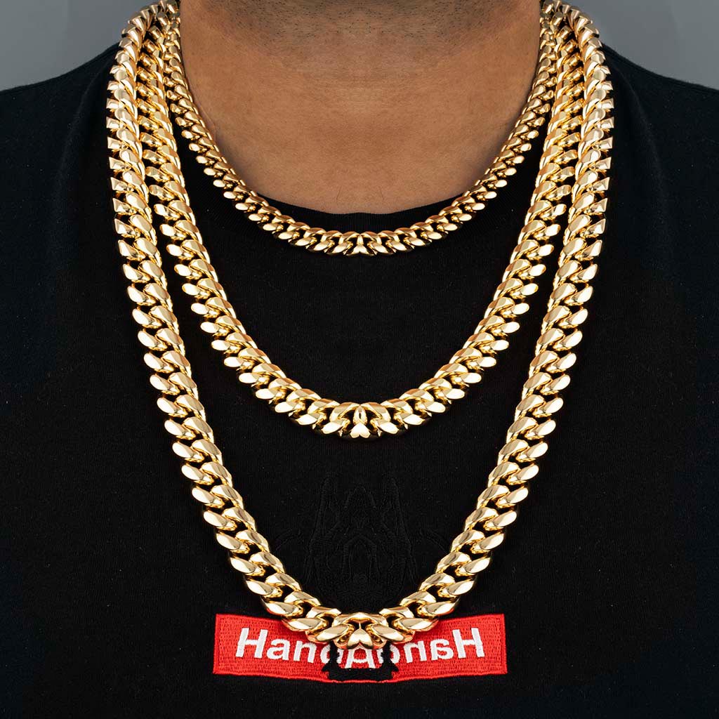 Homoxa 16mm Stainless Steel Cuban Link Chain