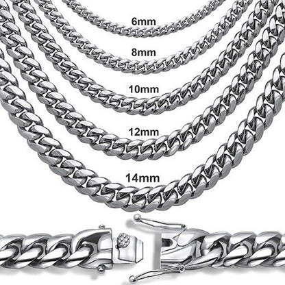Homoxa 8mm 316L Stainless Steel Cuban Link Chain