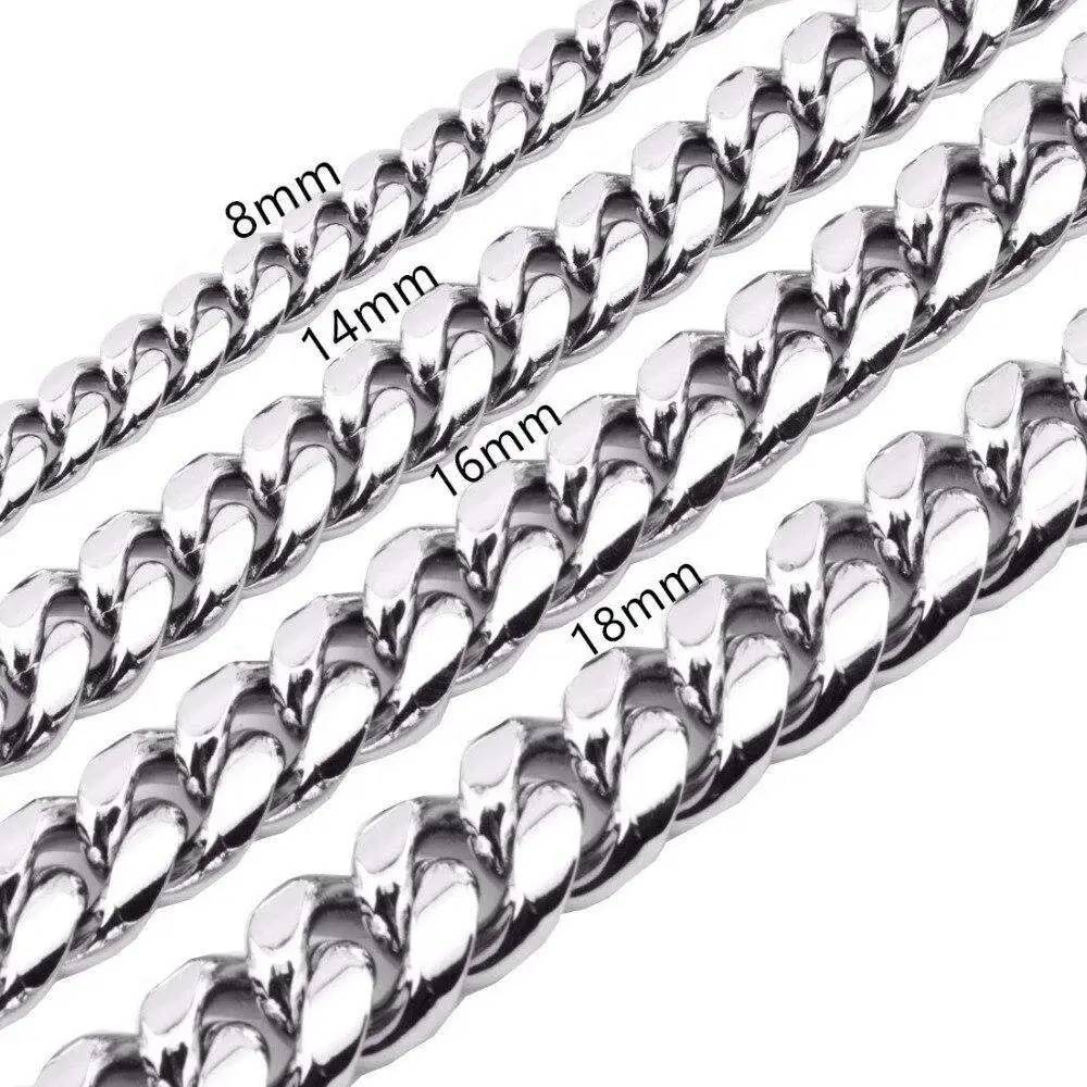 Homoxa 16mm Stainless Steel Cuban Link Chain