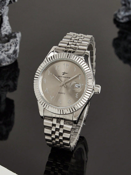 Arabic Metallic Watch - Lustrous Dial