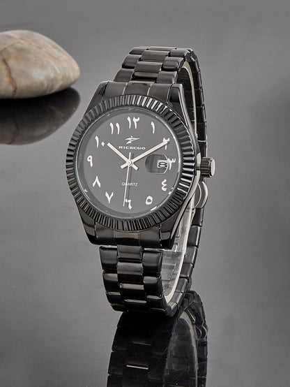 Arabic Onyx Watch - Midnight Black Strap