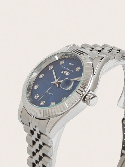 Diamond Date Watch - Azure Gleam