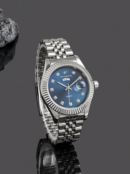 Diamond Date Watch - Azure Gleam