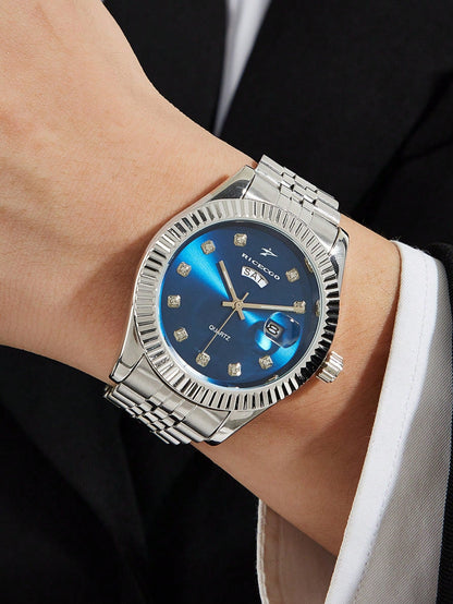 Diamond Date Watch - Azure Gleam