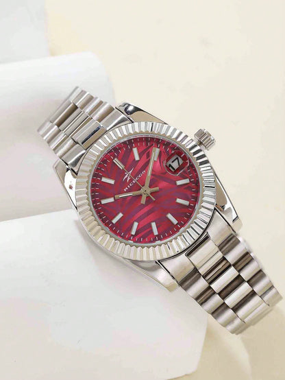 Montre Nébuleuse Fleurie - Feuille Cramoisi