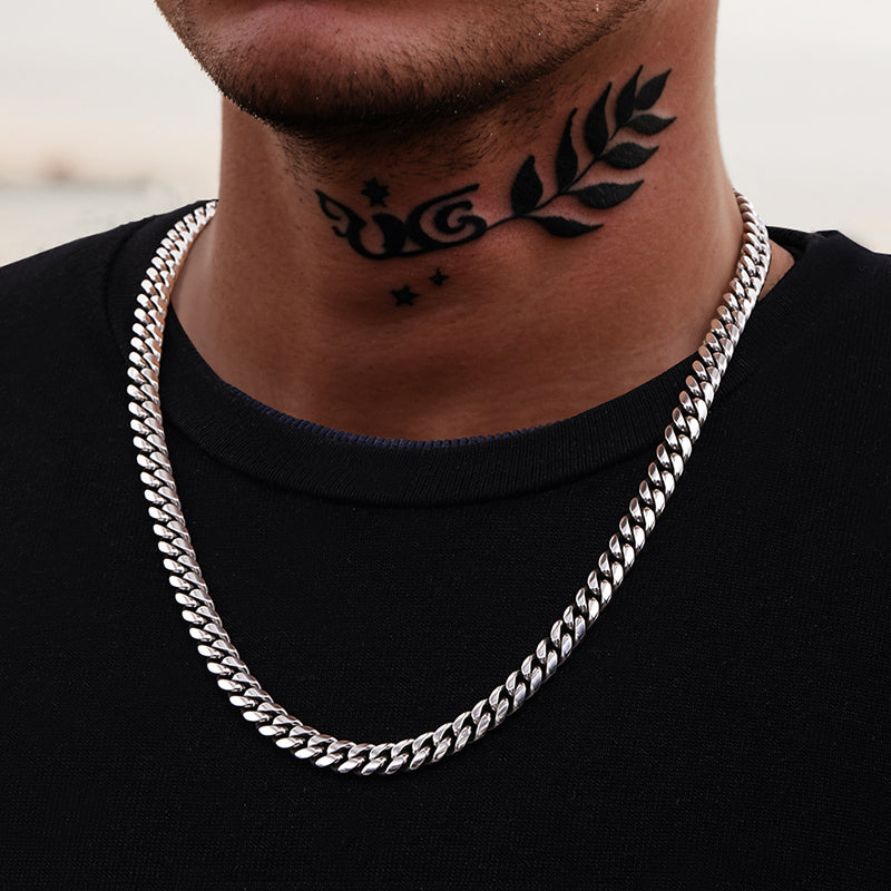 Homoxa 8mm 316L Stainless Steel Cuban Link Chain