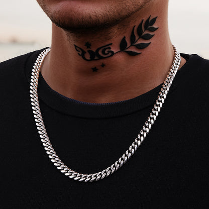 Homoxa 8mm 316L Stainless Steel Cuban Link Chain