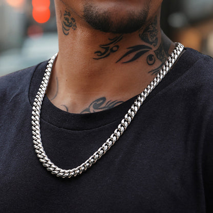 Homoxa 8mm 316L Stainless Steel Cuban Link Chain