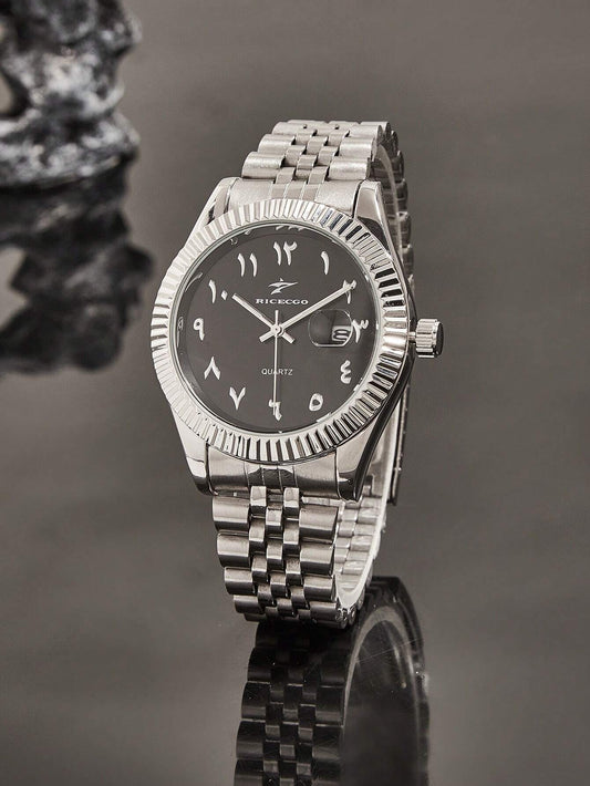 Arabic Noir Watch - Classic Black Dial