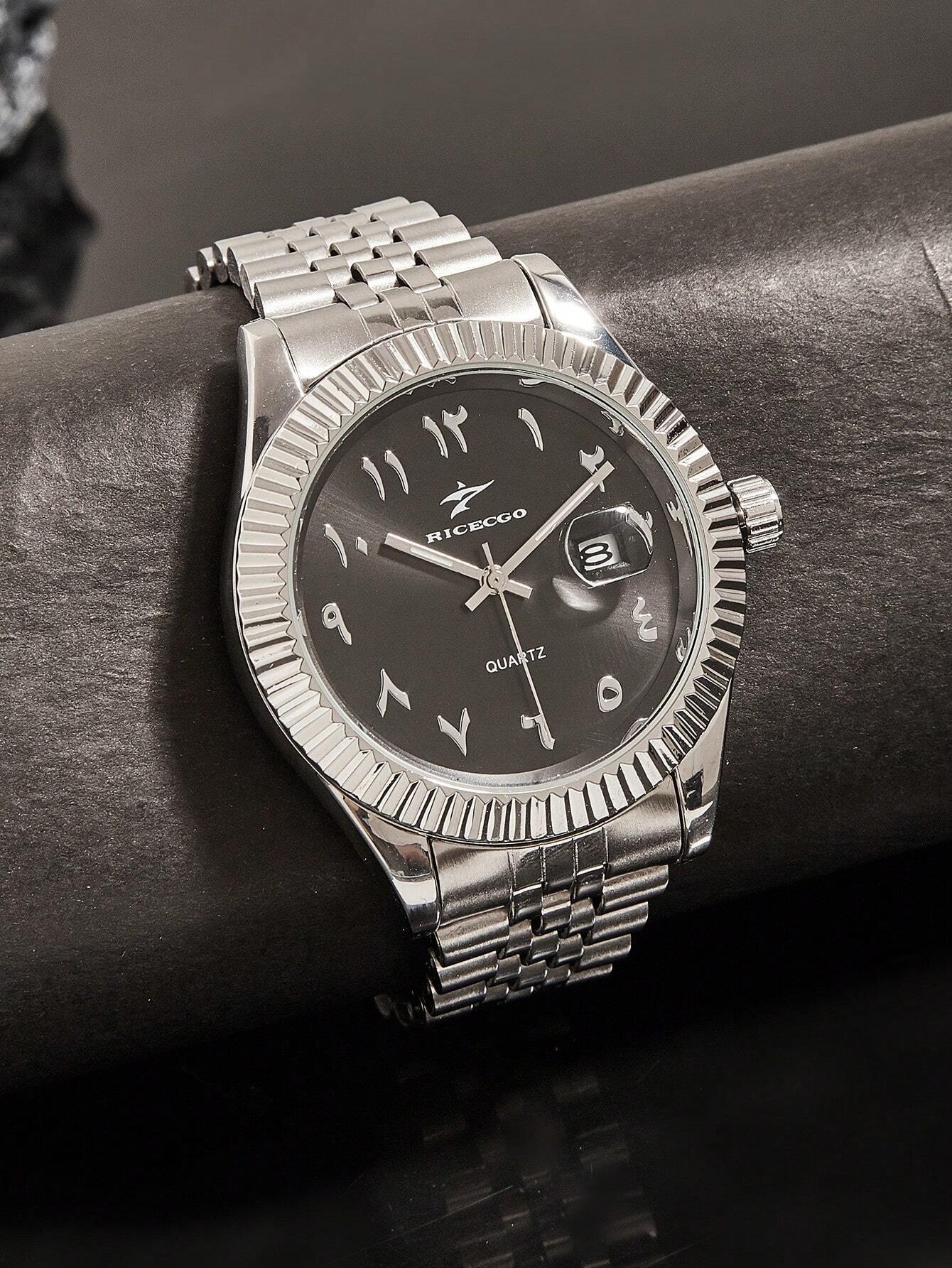 Montre Arabe Noir - Cadran Noir Classique